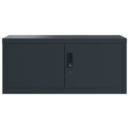Archiefkast 90X40X220 Cm Staal Antracietkleurig