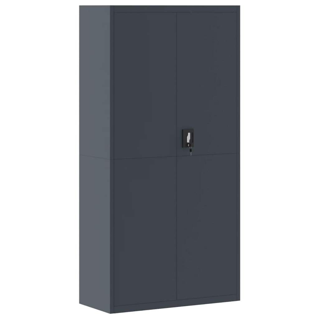 Archiefkast 90X40X220 Cm Staal Antracietkleurig
