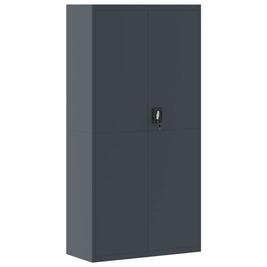 Archiefkast 90X40X220 Cm Staal Antracietkleurig