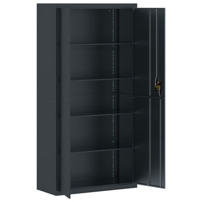 Archiefkast 90X40X220 Cm Staal Antracietkleurig