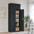 Archiefkast 90x40x220 cm staal antraciet