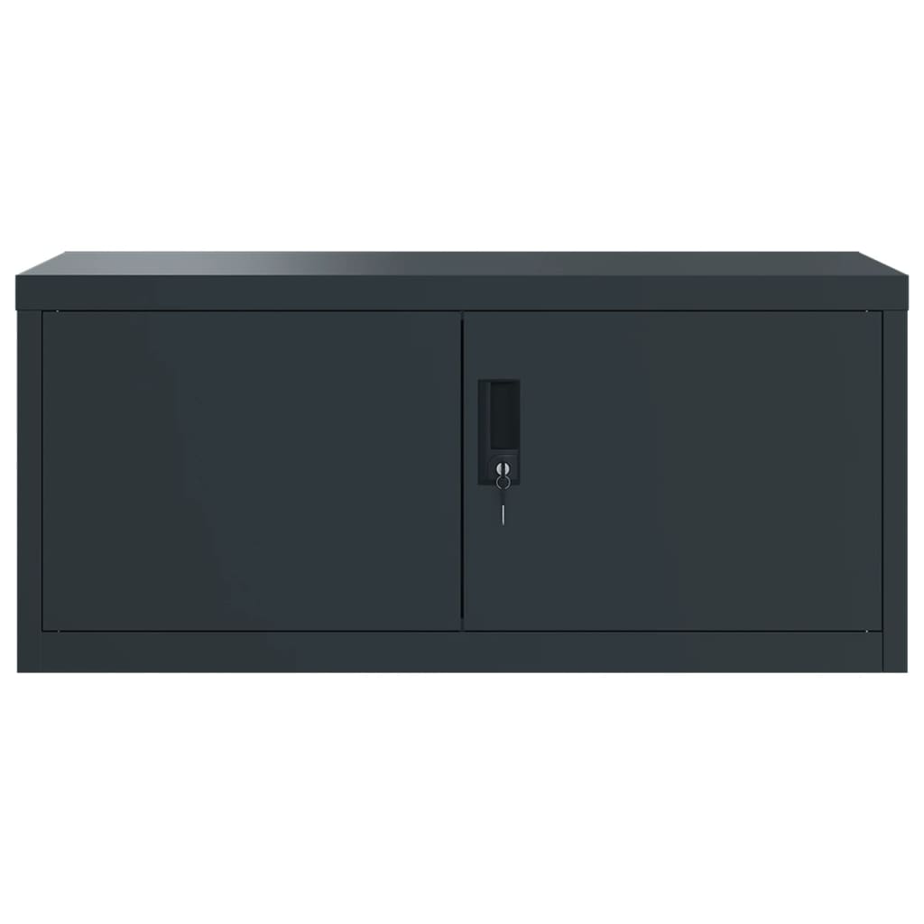 Archiefkast 90X40X240 Cm Staal Antracietkleurig