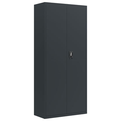 Archiefkast 90X40X240 Cm Staal Antracietkleurig
