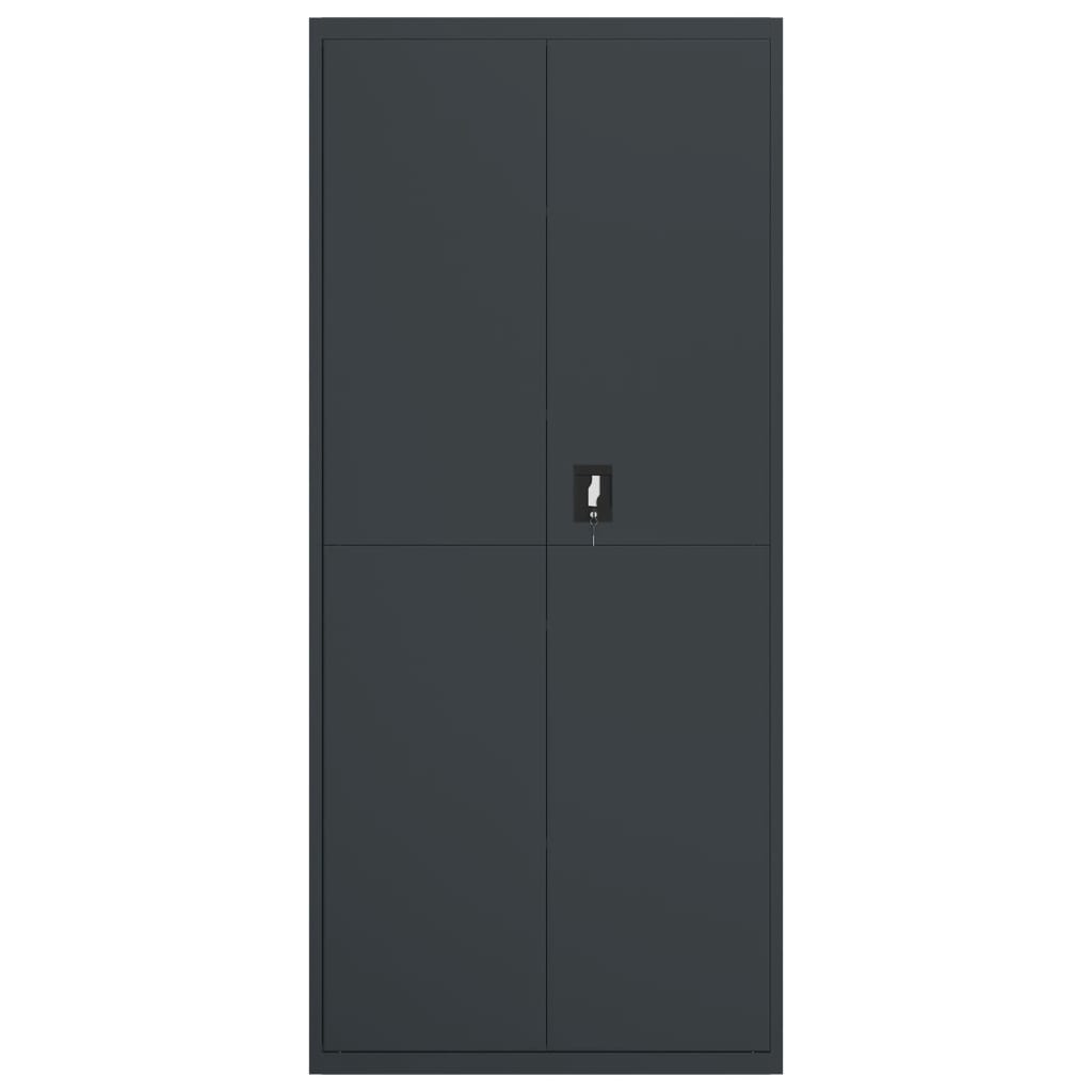 Archiefkast 90X40X240 Cm Staal Antracietkleurig