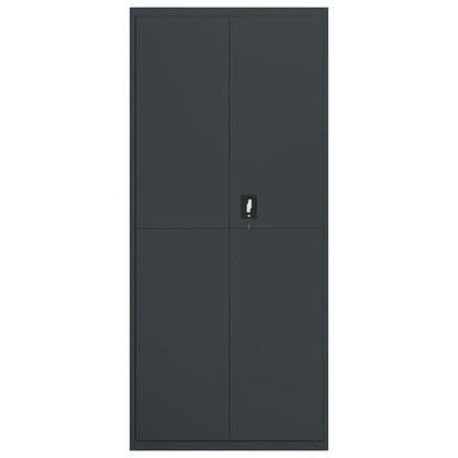 Archiefkast 90X40X240 Cm Staal Antracietkleurig