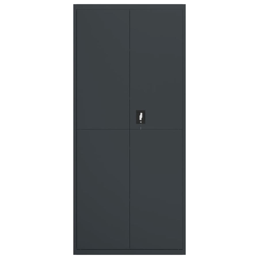 Archiefkast 90X40X240 Cm Staal Antracietkleurig