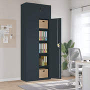 Archiefkast 90x40x240 cm staal antraciet afsluitbaar