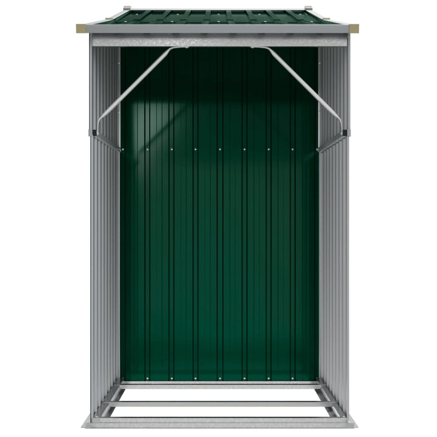Tuinschuur Gegalvaniseerd Staal 277 x 93 x 179 cm Groen