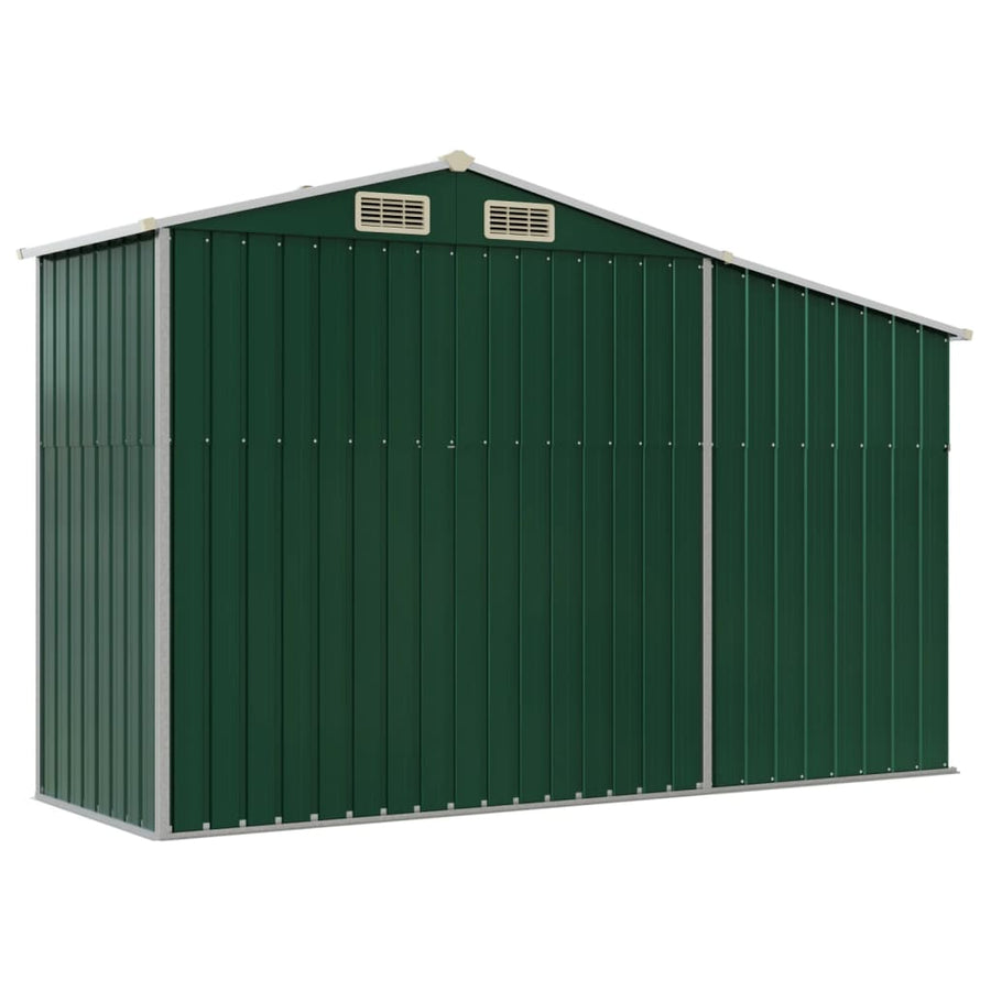 Tuinschuur Gegalvaniseerd Staal 277 x 93 x 179 cm Groen