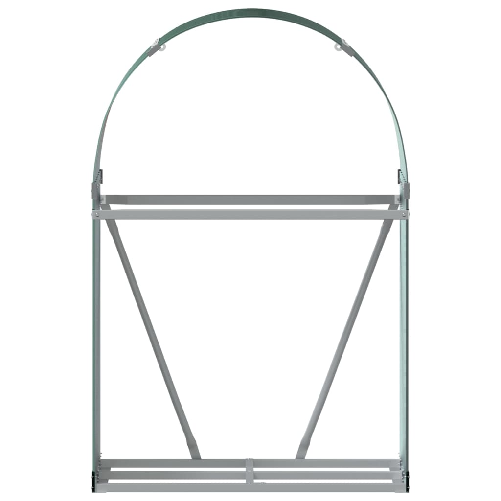 Haardhoutopslag 80x45x120 cm gegalvaniseerd staal groen