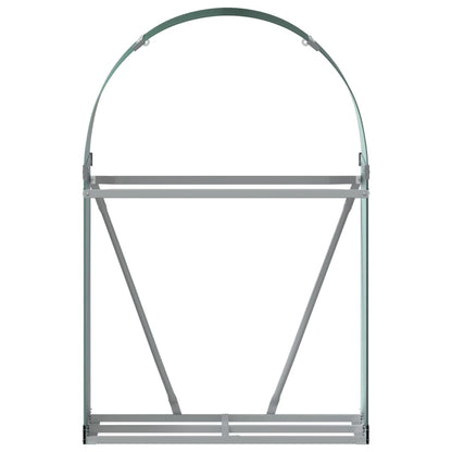 Haardhoutopslag 80x45x120 cm gegalvaniseerd staal groen