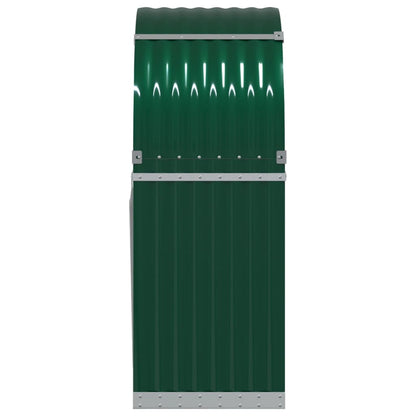 Haardhoutopslag 80x45x120 cm gegalvaniseerd staal groen