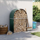 Haardhoutopslag 80x45x120 cm staal groen