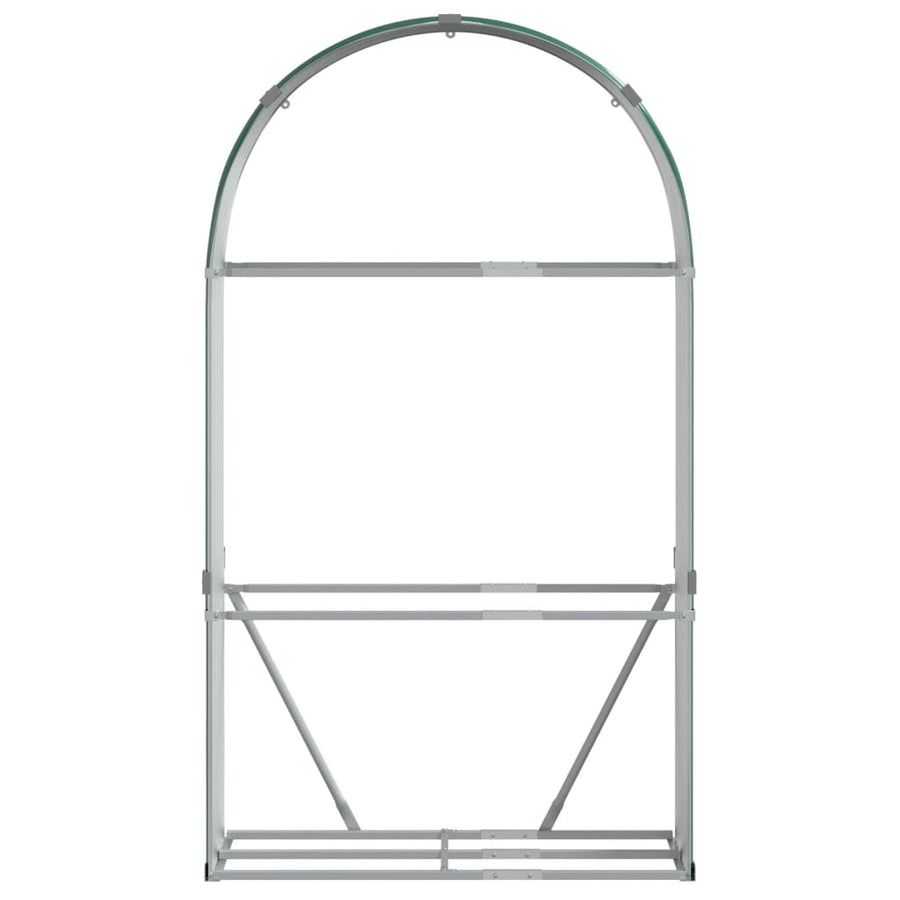 Haardhoutopslag Gegalvaniseerd Staal 120 x 45 x 210 cm Groen