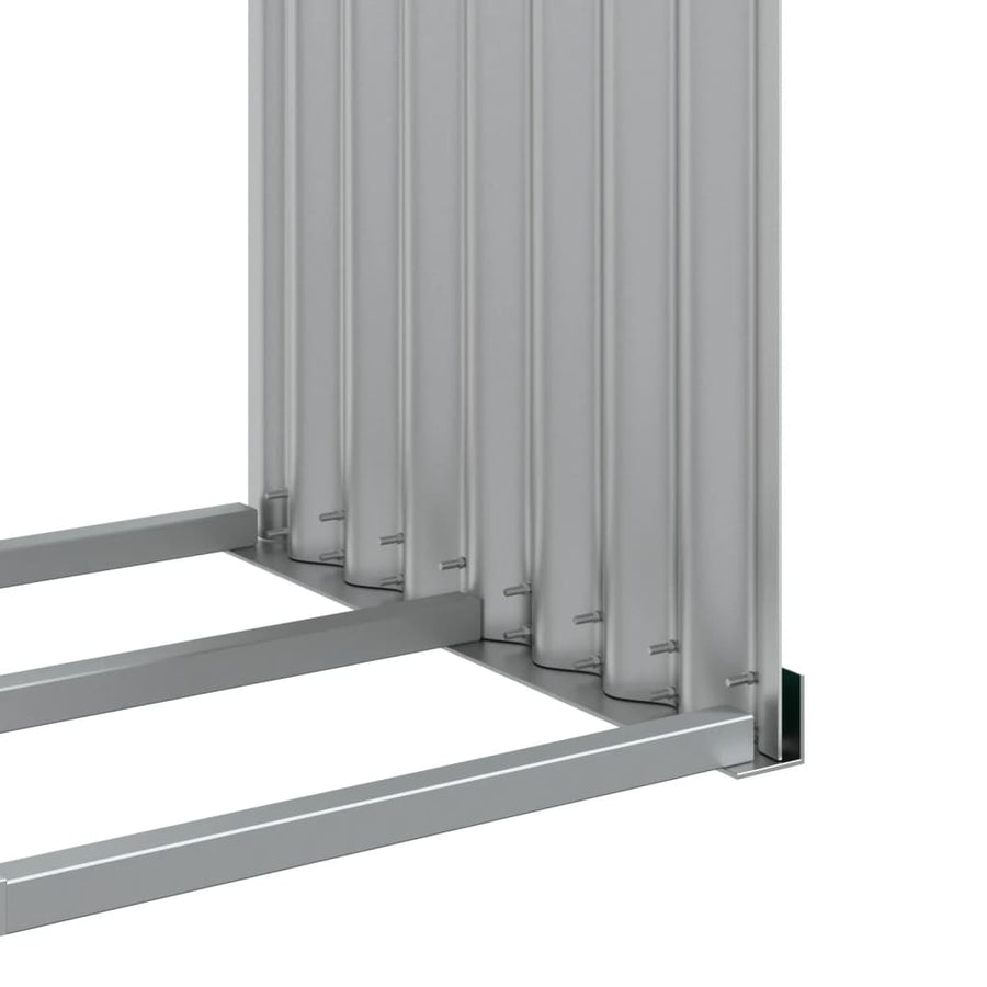 Haardhoutopslag Gegalvaniseerd Staal 120 x 45 x 210 cm Groen
