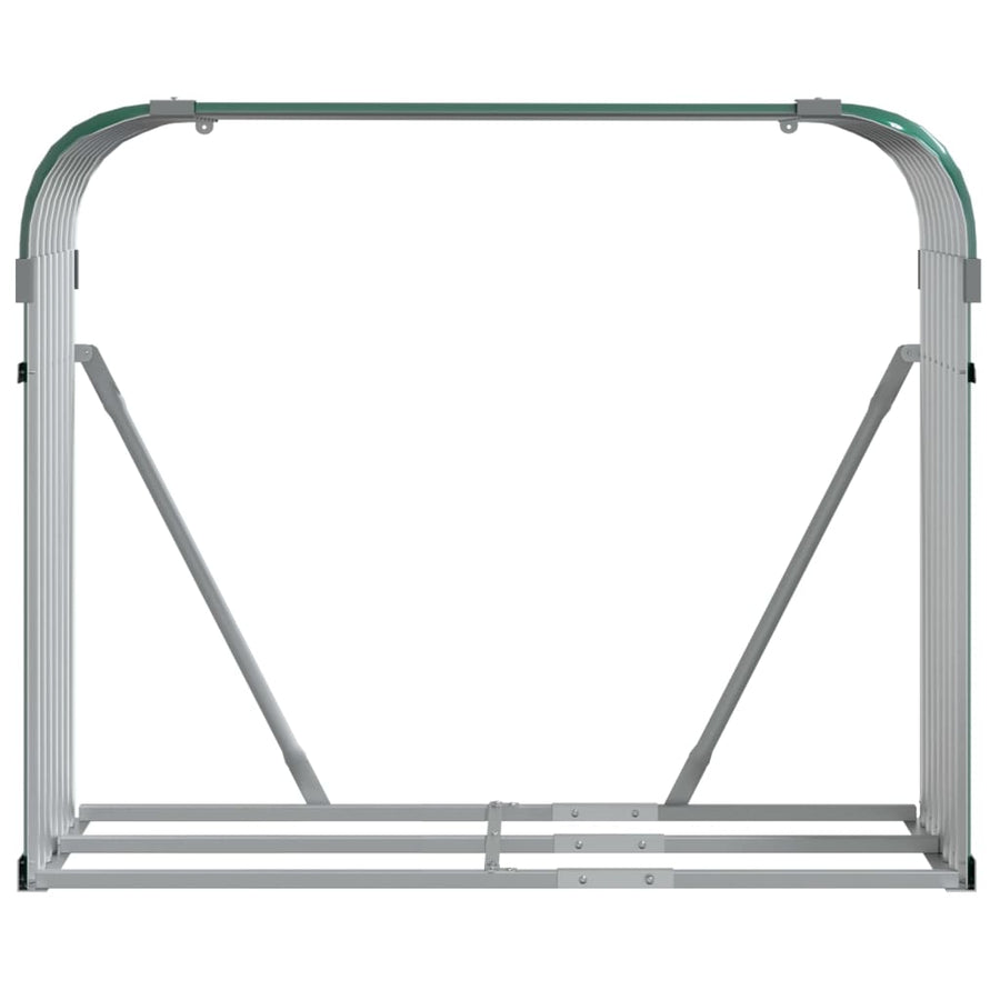 Haardhoutopslag Gegalvaniseerd Staal 120 x 45 x 100 cm Groen