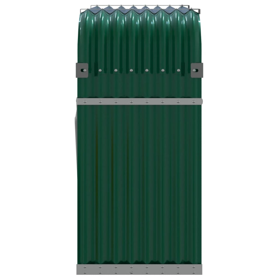 Haardhoutopslag Gegalvaniseerd Staal 120 x 45 x 100 cm Groen
