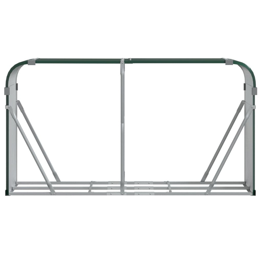 Haardhoutopslag Gegalvaniseerd Staal 180 x 45 x 100 cm Groen