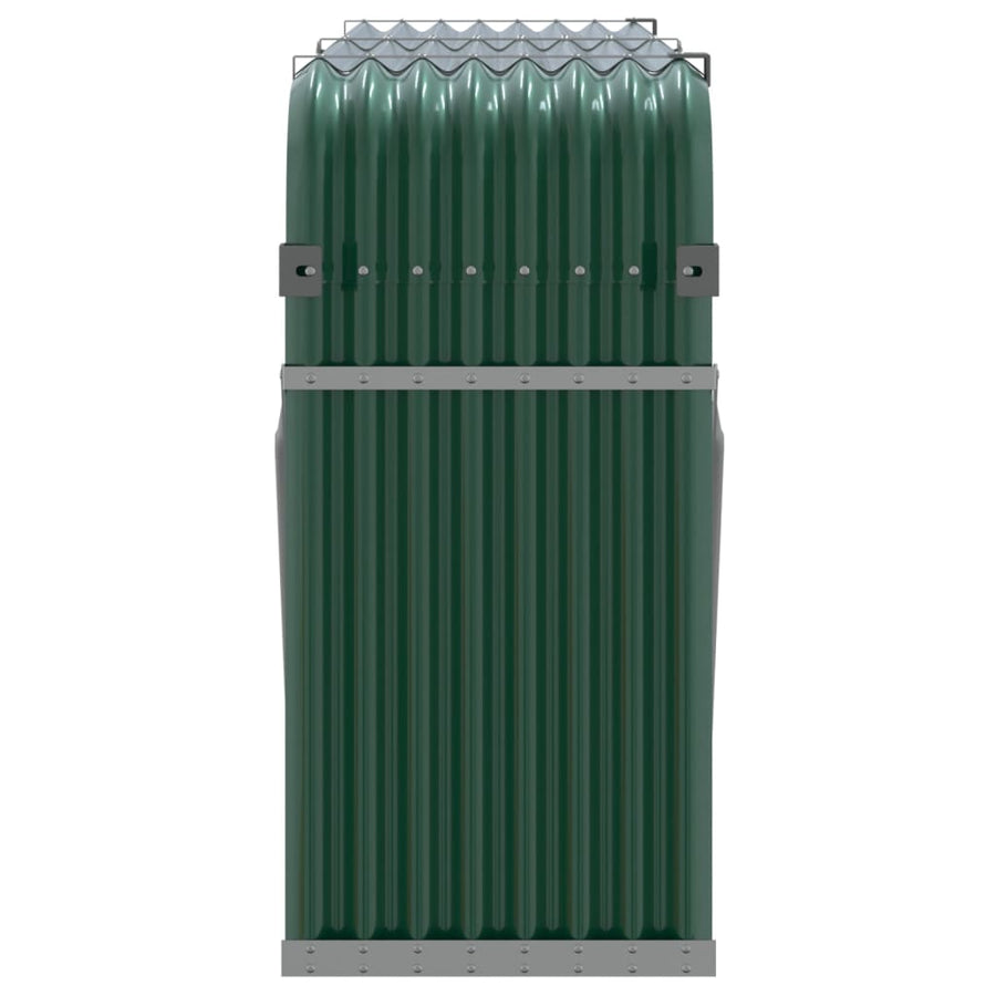 Haardhoutopslag Gegalvaniseerd Staal 180 x 45 x 100 cm Groen