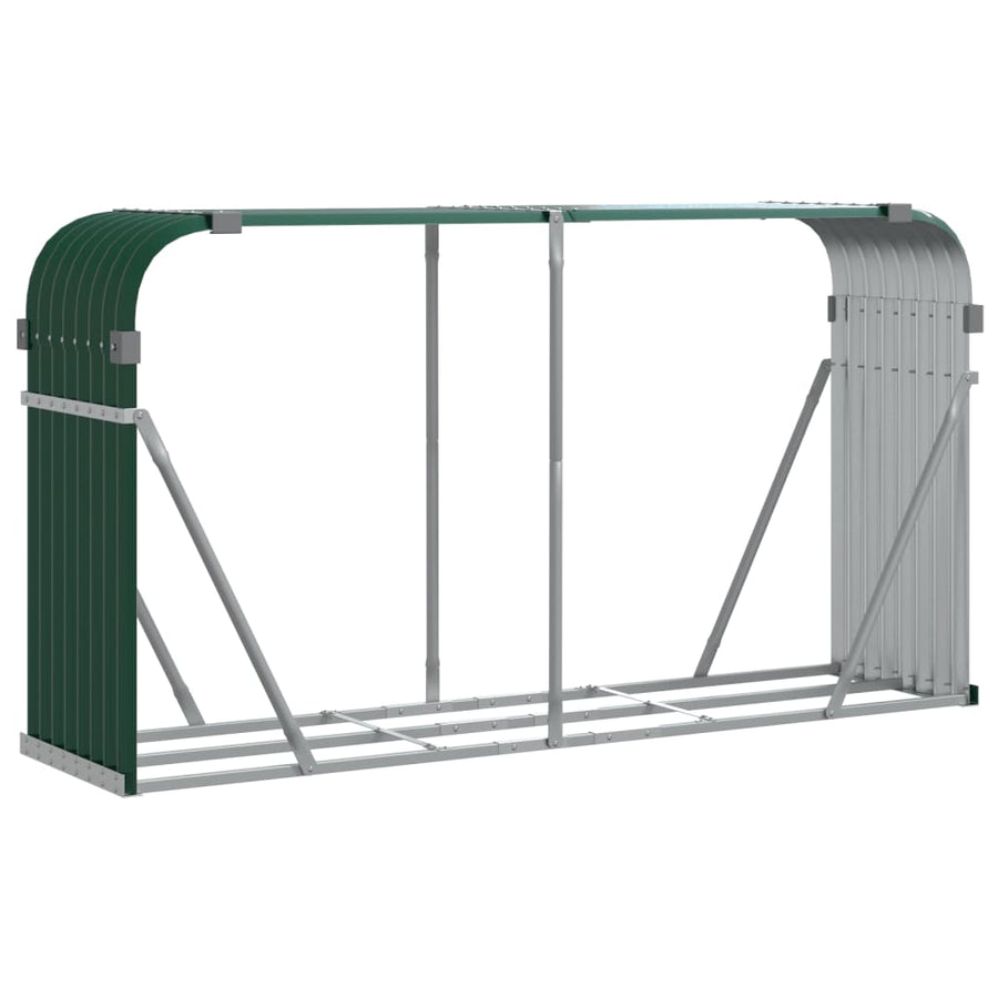 Haardhoutopslag Gegalvaniseerd Staal 234 x 45 x 100 cm Groen