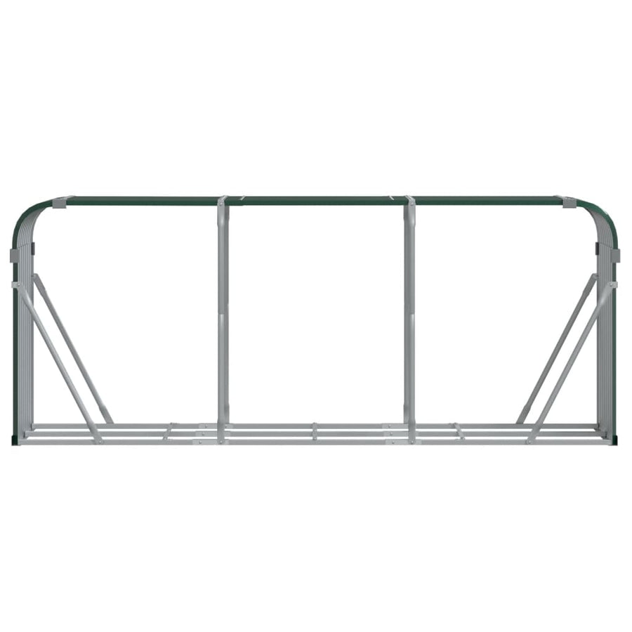 Haardhoutopslag Gegalvaniseerd Staal 234 x 45 x 100 cm Groen