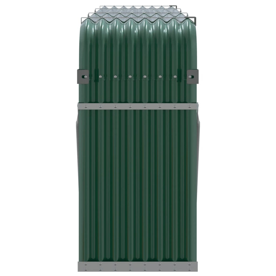 Haardhoutopslag Gegalvaniseerd Staal 234 x 45 x 100 cm Groen