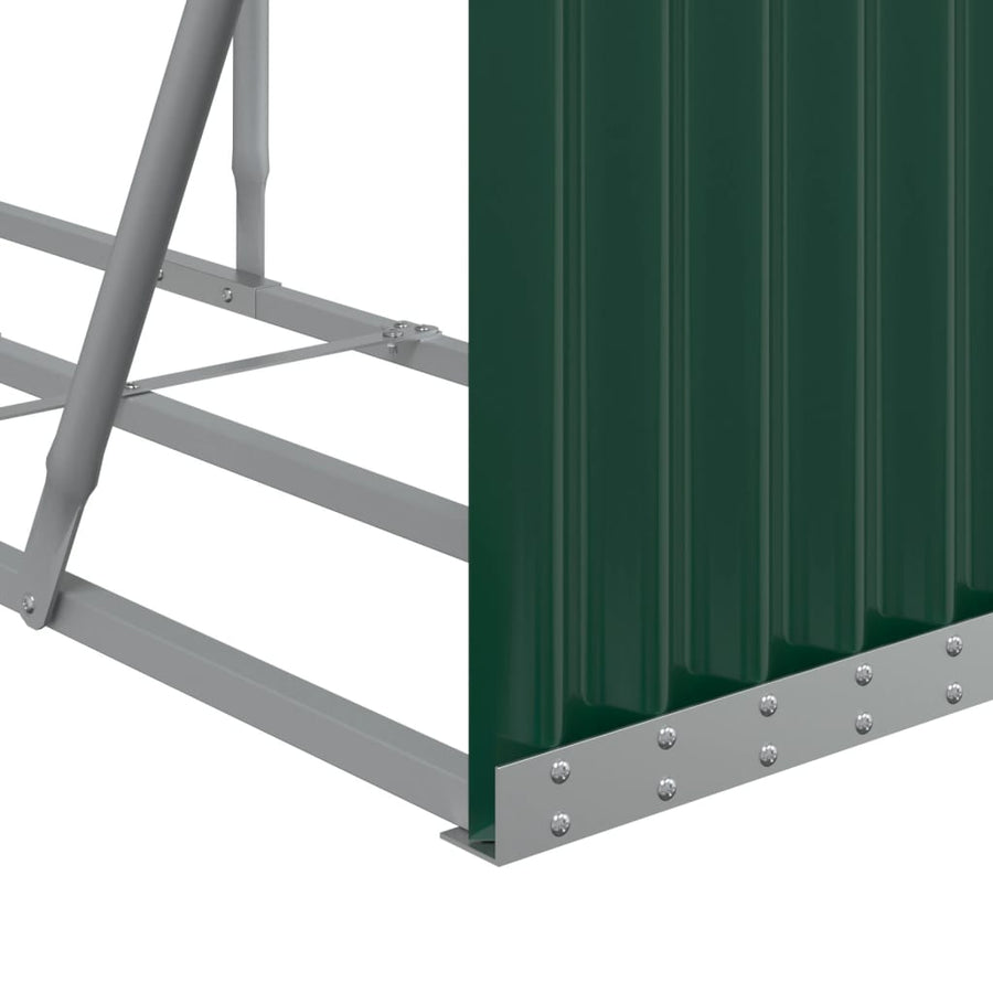 Haardhoutopslag Gegalvaniseerd Staal 234 x 45 x 100 cm Groen