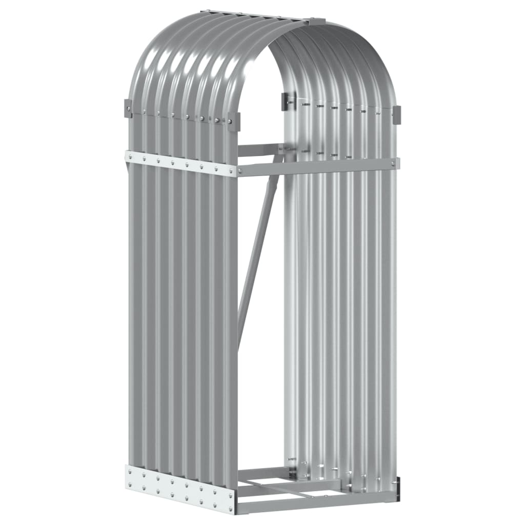Haardhoutopslag Gegalvaniseerd Staal 40 x 45 x 100 cm Lichtgrijs