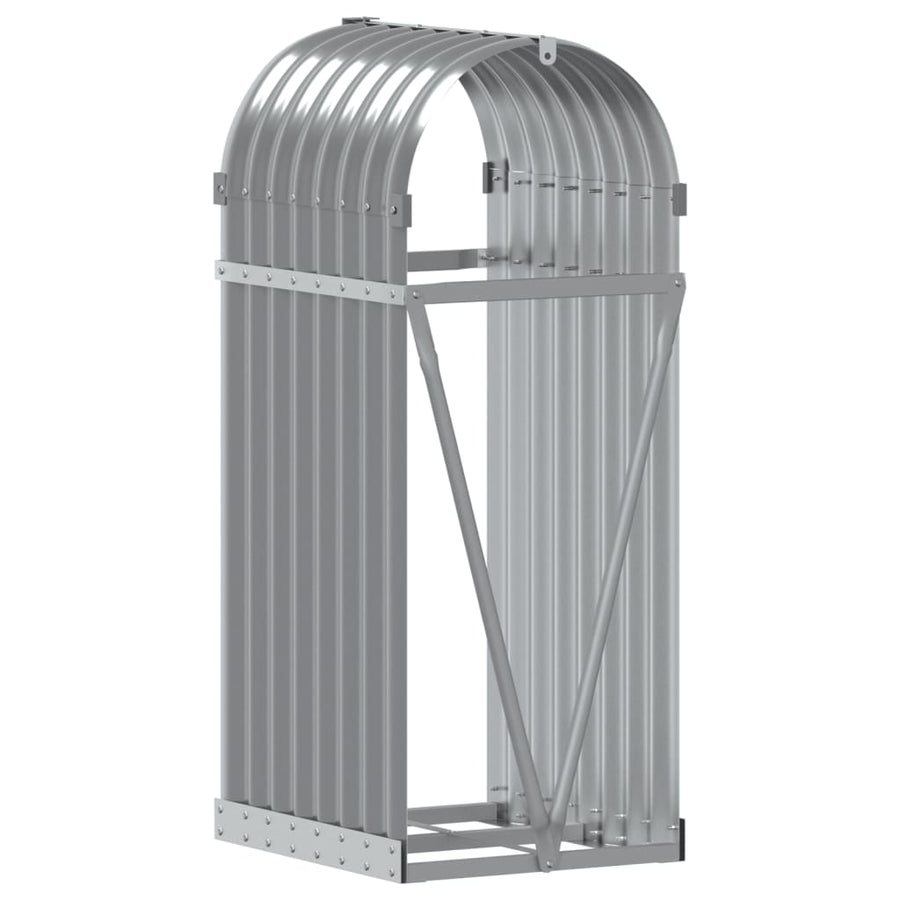 Haardhoutopslag Gegalvaniseerd Staal 40 x 45 x 100 cm Lichtgrijs