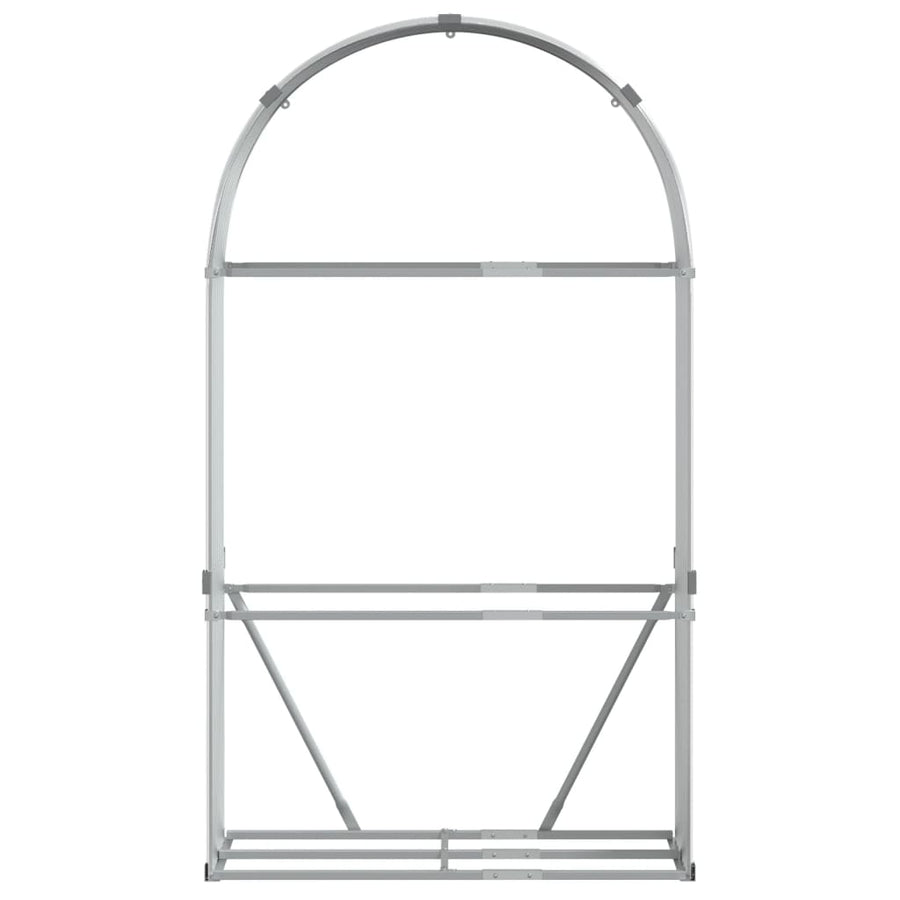 Haardhoutopslag Gegalvaniseerd Staal 120 x 45 x 210 cm Lichtgrijs