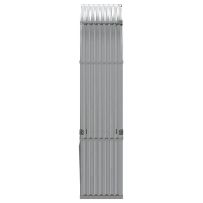 Haardhoutopslag Gegalvaniseerd Staal 120 x 45 x 210 cm Lichtgrijs