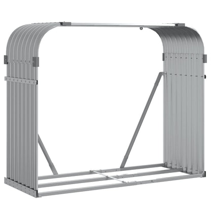 Haardhoutopslag Gegalvaniseerd Staal 120 x 45 x 100 cm Lichtgrijs