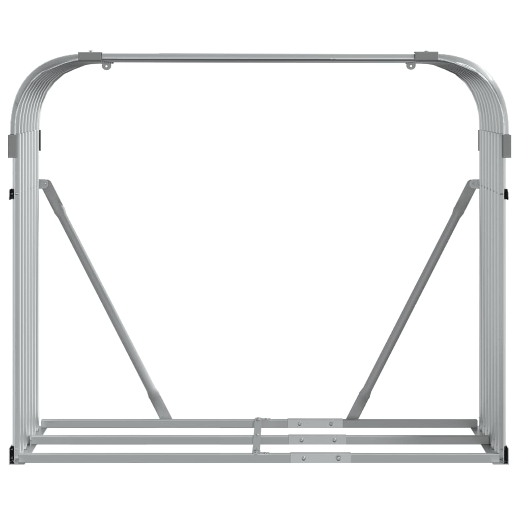 Haardhoutopslag Gegalvaniseerd Staal 120 x 45 x 100 cm Lichtgrijs