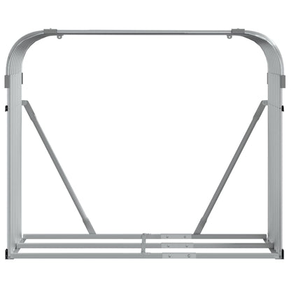 Haardhoutopslag Gegalvaniseerd Staal 120 x 45 x 100 cm Lichtgrijs