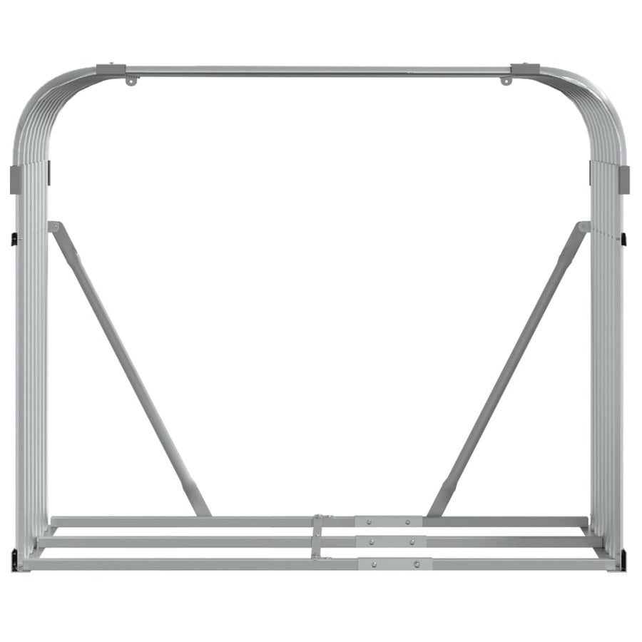 Haardhoutopslag Gegalvaniseerd Staal 120 x 45 x 100 cm Lichtgrijs