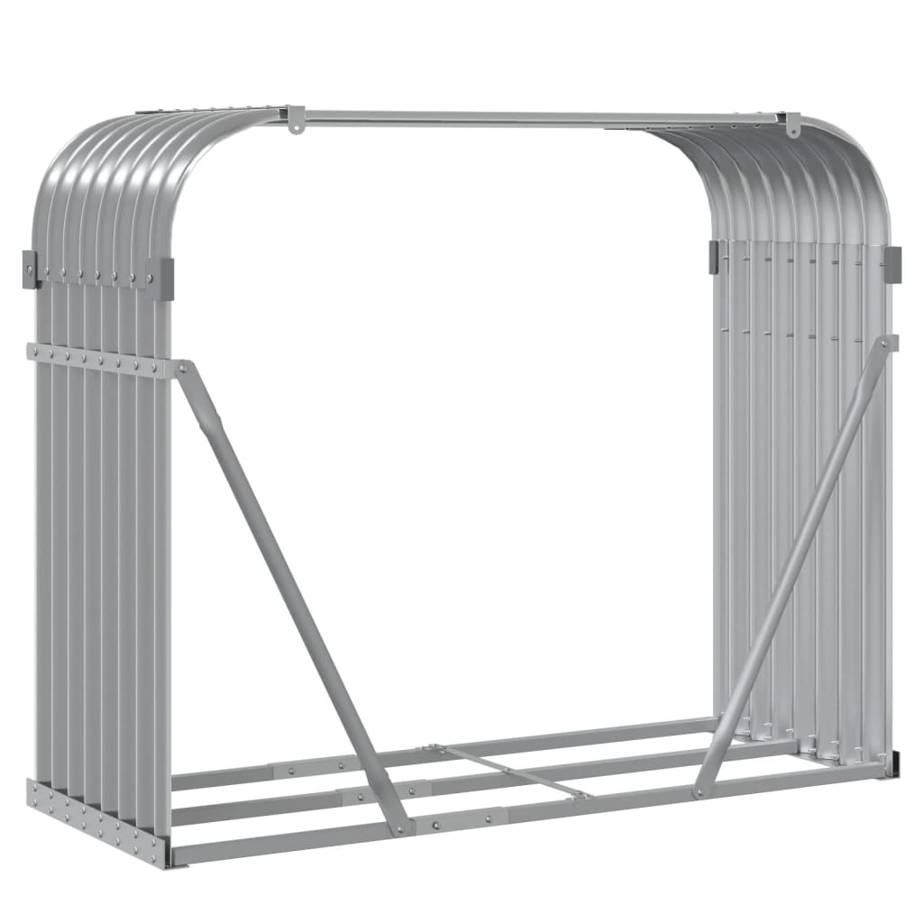 Haardhoutopslag Gegalvaniseerd Staal 120 x 45 x 100 cm Lichtgrijs