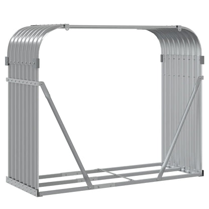Haardhoutopslag Gegalvaniseerd Staal 120 x 45 x 100 cm Lichtgrijs