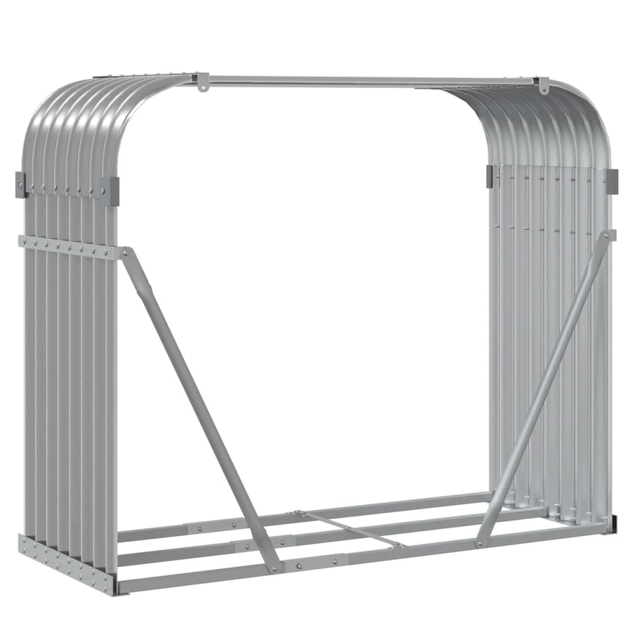 Haardhoutopslag Gegalvaniseerd Staal 120 x 45 x 100 cm Lichtgrijs