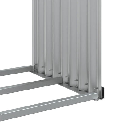 Haardhoutopslag Gegalvaniseerd Staal 120 x 45 x 100 cm Lichtgrijs