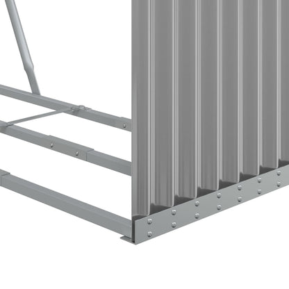 Haardhoutopslag Gegalvaniseerd Staal 120 x 45 x 100 cm Lichtgrijs