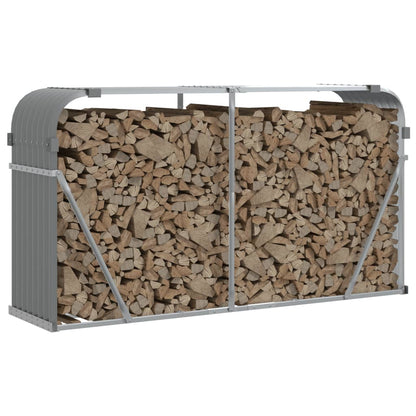 Haardhoutopslag Gegalvaniseerd Staal 180 x 45 x 100 cm Lichtgrijs