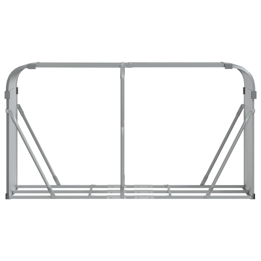 Haardhoutopslag Gegalvaniseerd Staal 180 x 45 x 100 cm Lichtgrijs