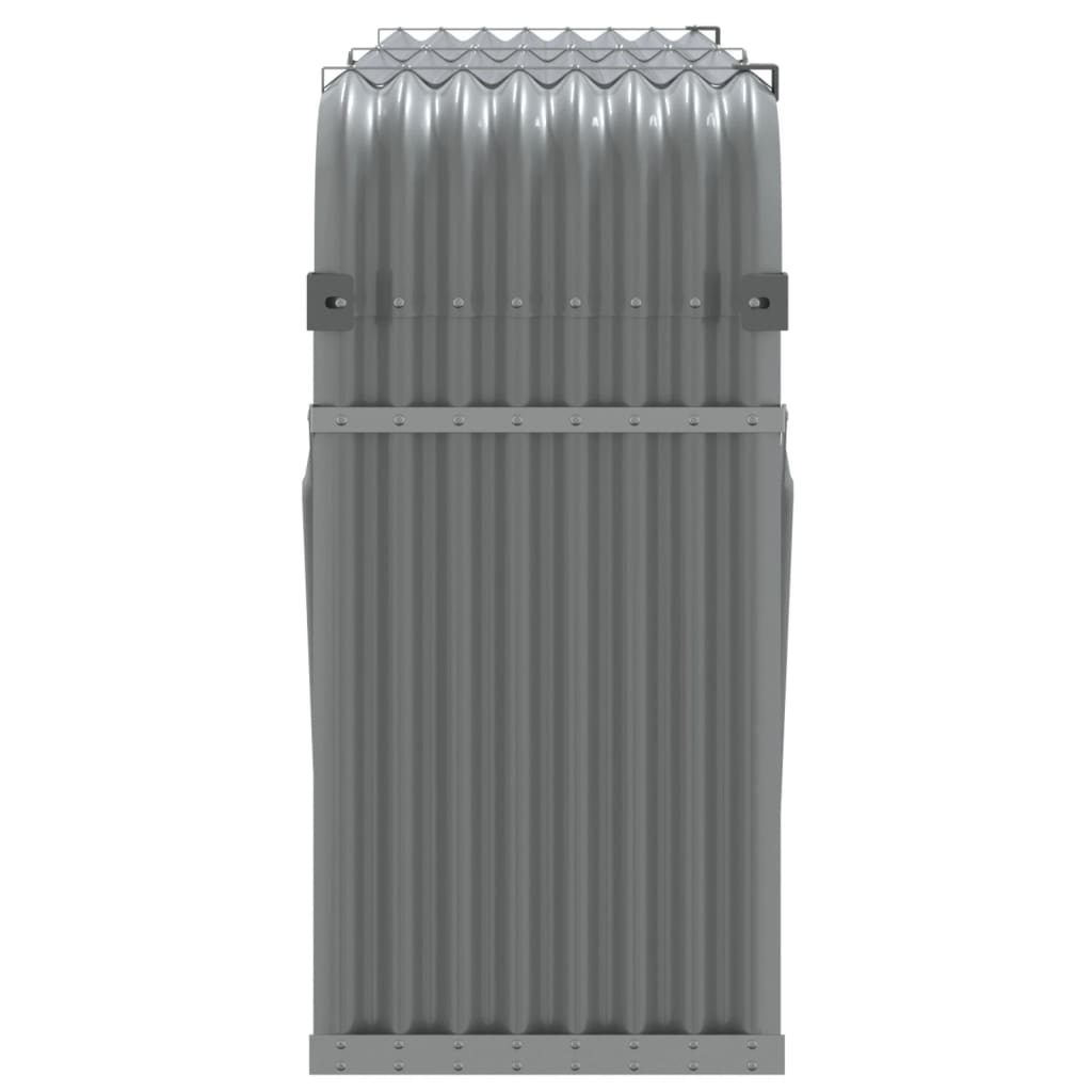 Haardhoutopslag Gegalvaniseerd Staal 180 x 45 x 100 cm Lichtgrijs