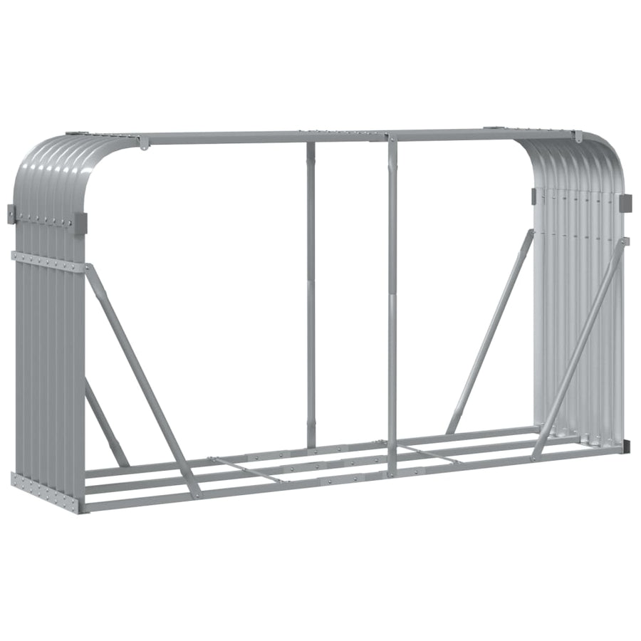 Haardhoutopslag Gegalvaniseerd Staal 180 x 45 x 100 cm Lichtgrijs