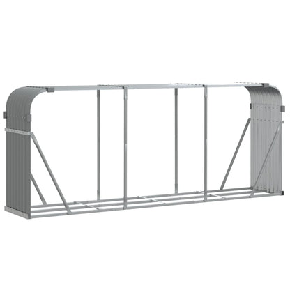 Haardhoutopslag Gegalvaniseerd Staal 234 x 45 x 100 cm Lichtgrijs