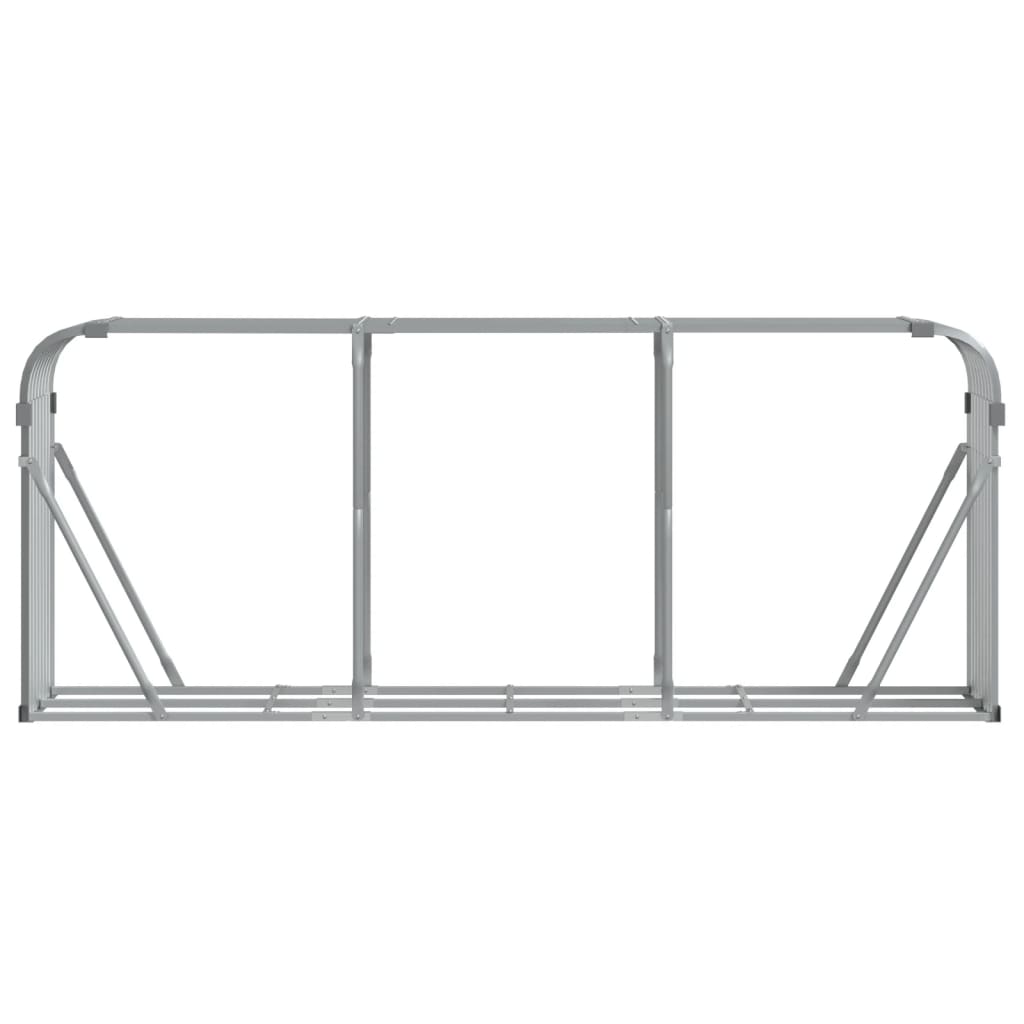 Haardhoutopslag Gegalvaniseerd Staal 234 x 45 x 100 cm Lichtgrijs