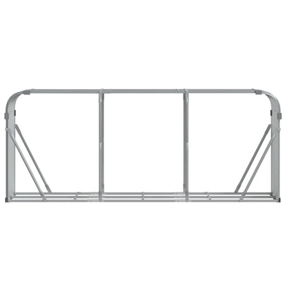 Haardhoutopslag Gegalvaniseerd Staal 234 x 45 x 100 cm Lichtgrijs
