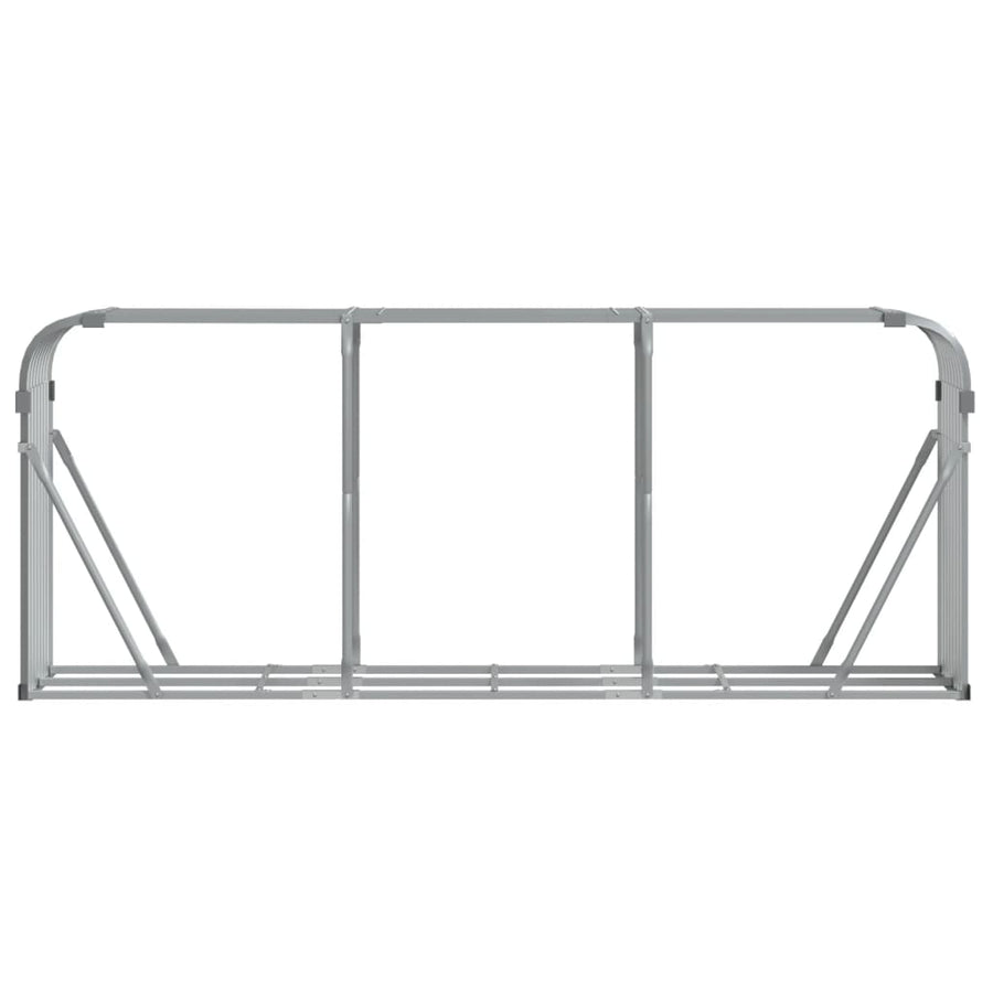Haardhoutopslag Gegalvaniseerd Staal 234 x 45 x 100 cm Lichtgrijs