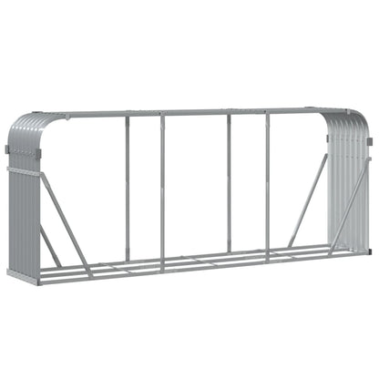 Haardhoutopslag Gegalvaniseerd Staal 234 x 45 x 100 cm Lichtgrijs