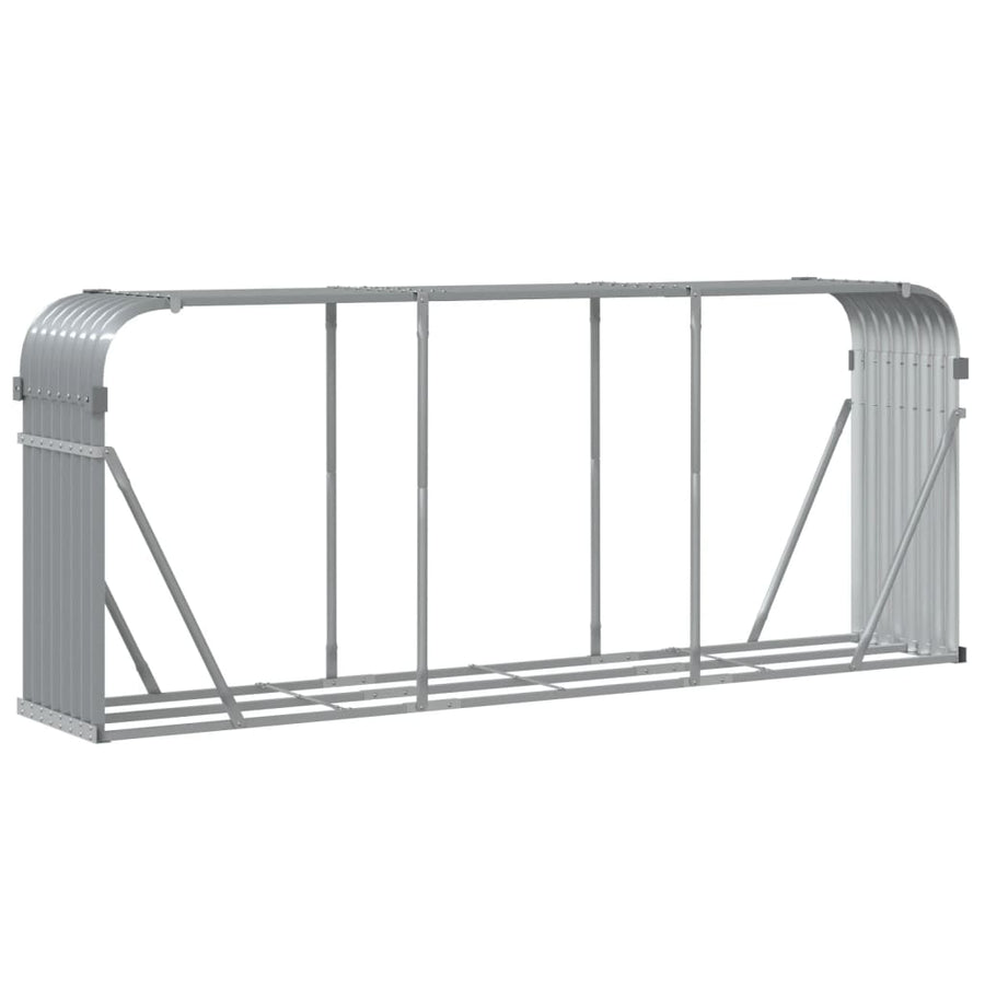 Haardhoutopslag Gegalvaniseerd Staal 234 x 45 x 100 cm Lichtgrijs